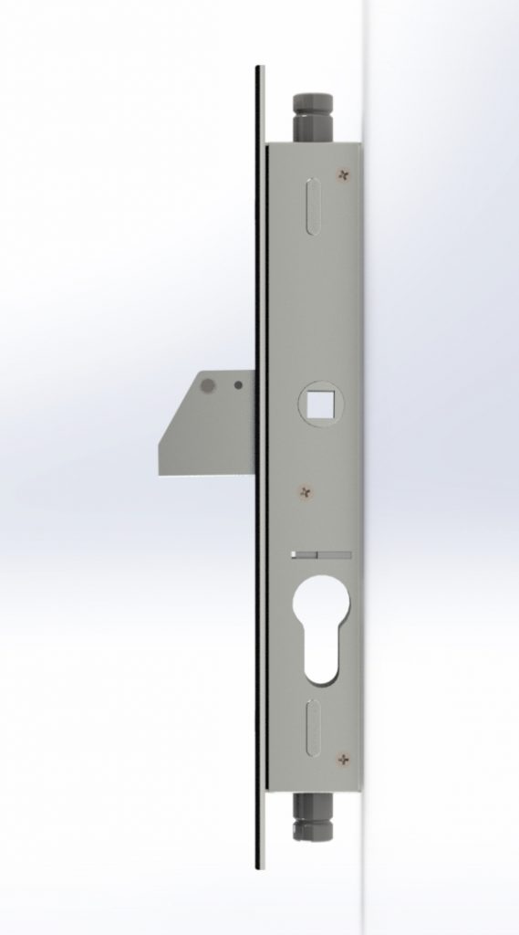 serratura entrata persiana inferriata serramenti acciaio, montante verticale siver cisa