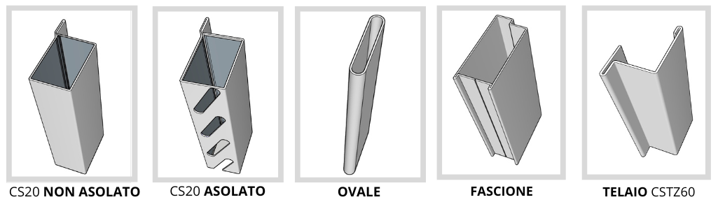 barre asolate tubolari telai persiane costruzione fabbri acciaio